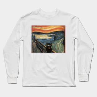 The Scream from Black Cat Mashup Long Sleeve T-Shirt